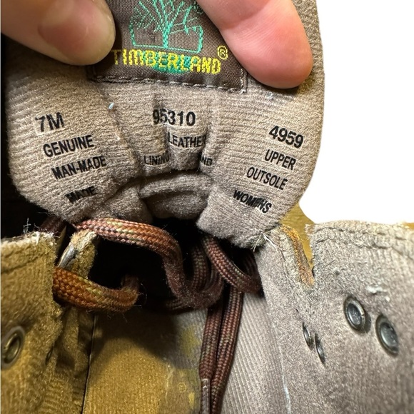 🤎 Timberland Euro Hiker Leather Boots Sz 7 🌲 Brown Trail Outdoor Adventure Boot🤎 - Picture 6 of 6